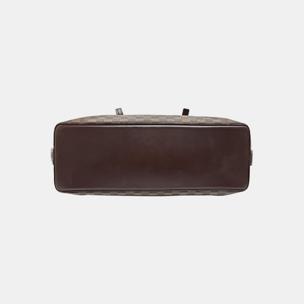 CHELSEA Damier Ebene Coated Canvas Brown
