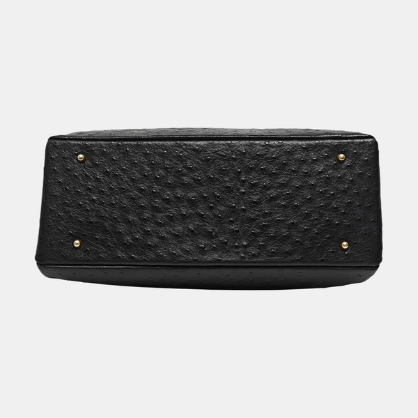 Ostrich Shoulder Bag Black
