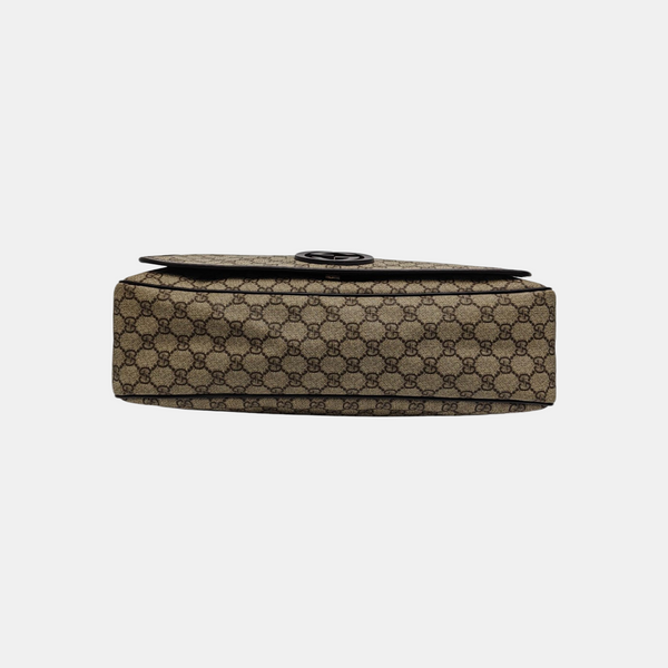GG Messenger Monogram Coated Canvas Black
