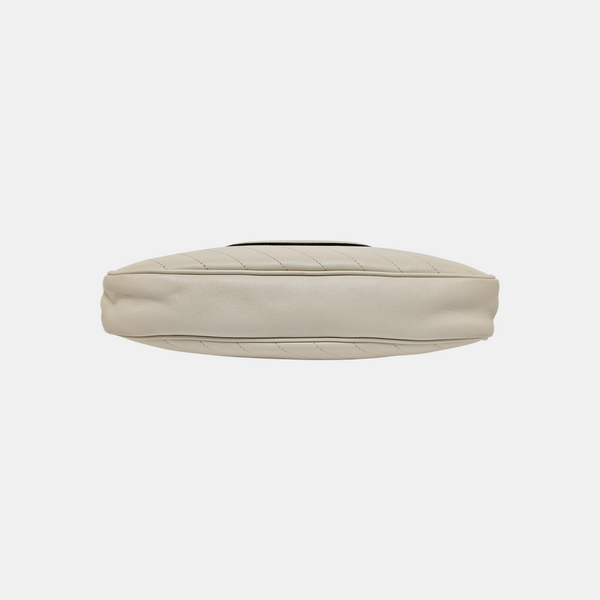 Quilted Calfskin Shoulder Bag White