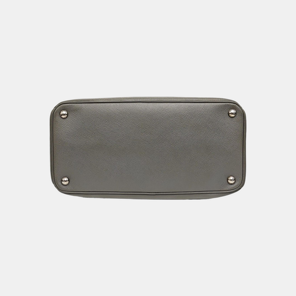 Double Medium Saffiano Calfskin Gray