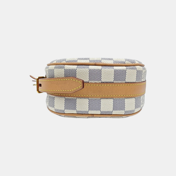 BOITE CHAPEAU PM Damier Azur Coated Canvas White