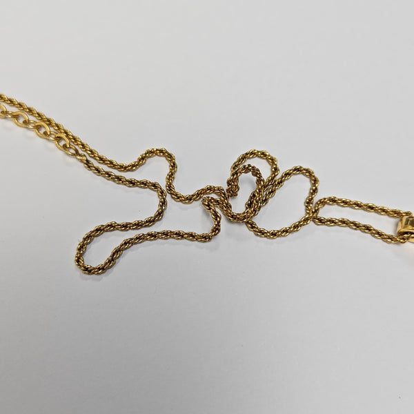 Twist Round Metal Gold Necklace