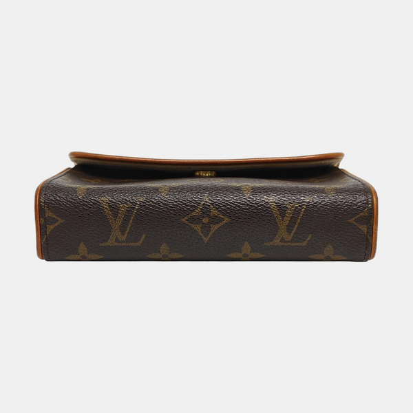 FLORENTINE Monogram Coated Canvas Brown