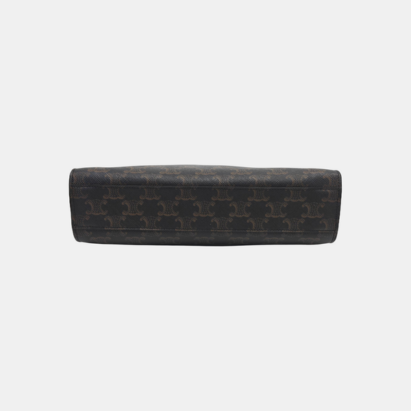 CABAS CELINE Small Coated Canvas Brown