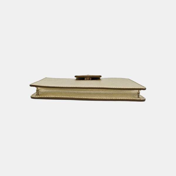 Saffiano Calfskin Shoulder Bag Beige