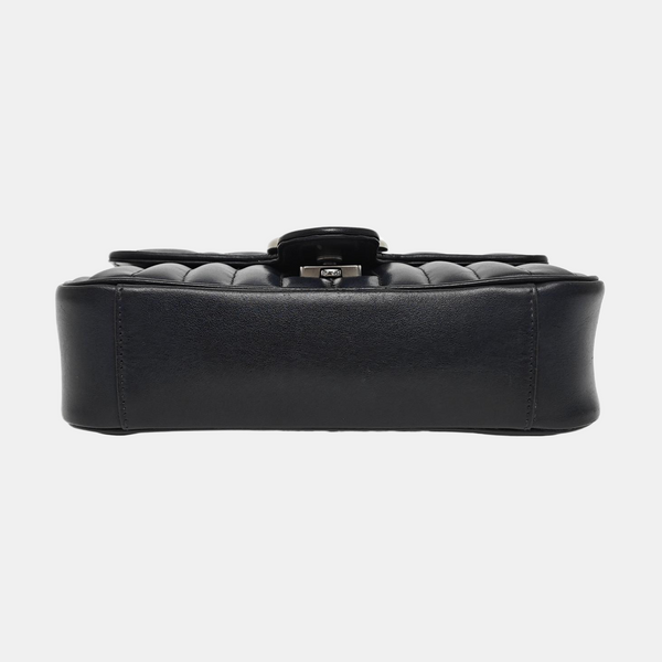 GG Marmont Small Quilted Calfskin Black