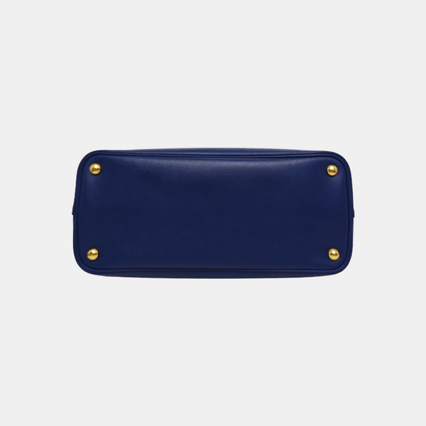 Double Medium Saffiano Calfskin Blue