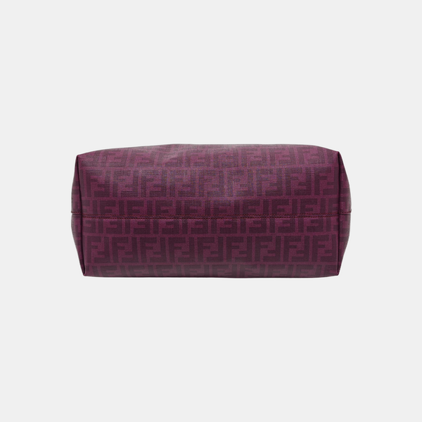 Coated Canvas Tote Bag Purple