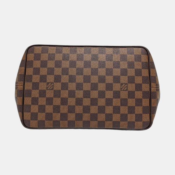 BERGAMO MM Damier Ebene Coated Canvas Brown