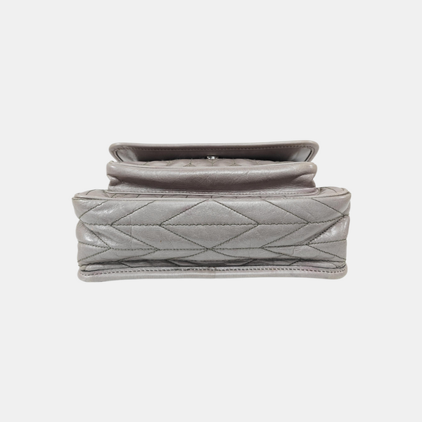 Quilted Calfskin Shoulder Bag Gray