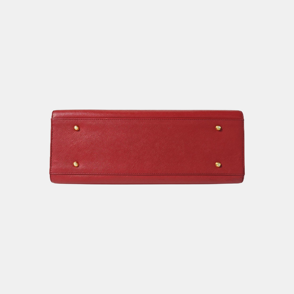 Calfskin Top Handle Bag Red