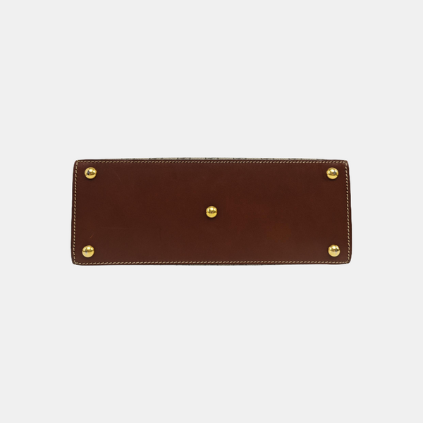 Padlock Small Monogram Coated Canvas Beige