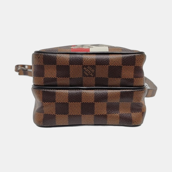 AMAZON Damier Ebene Coated Canvas Brown