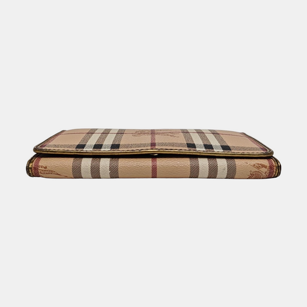 Coated Canvas Wallet Beige