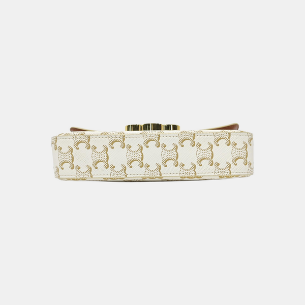 TRIOMPHE Small Coated Canvas White