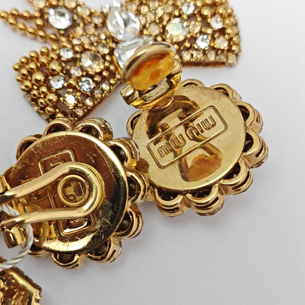 Metal Gold Clip On Earrings
