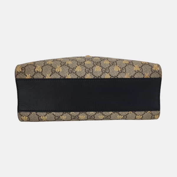 Padlock Small Monogram Coated Canvas Beige