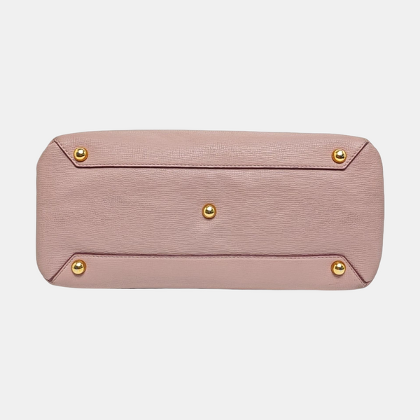 The Banner Medium Calfskin Pink