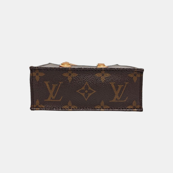 SAC PLAT Mini Monogram Coated Canvas Brown