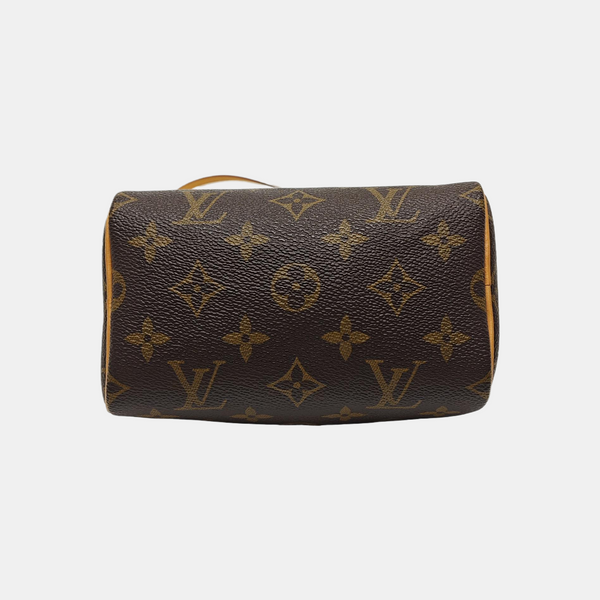 SPEEDY Nano Monogram Coated Canvas Brown