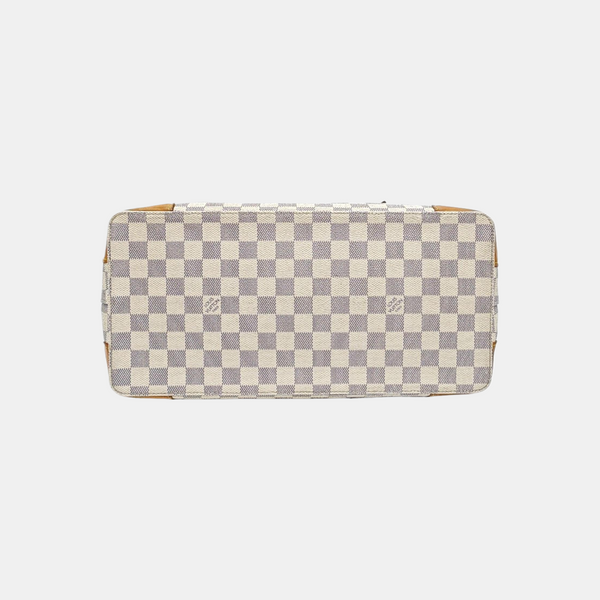 HAMPSTEAD MM Damier Azur Coated Canvas White