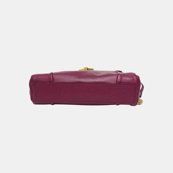 Calfskin Shoulder Bag Purple