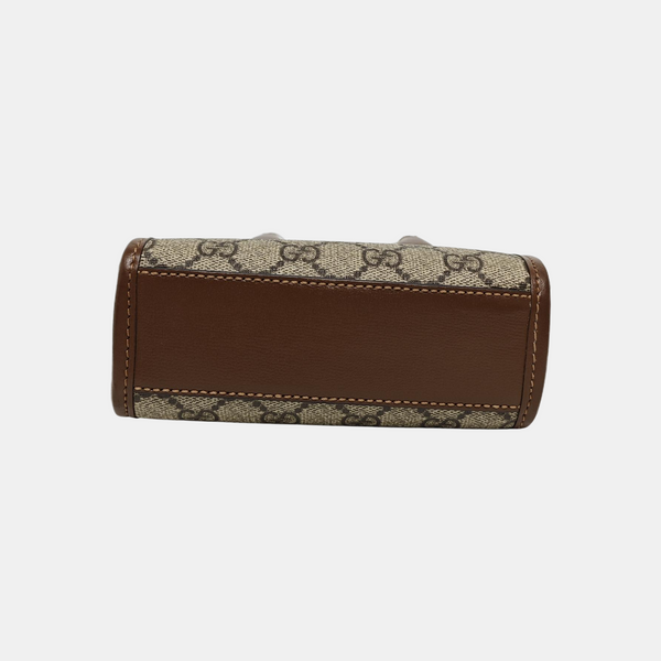 Retro Mini Monogram Coated Canvas Beige