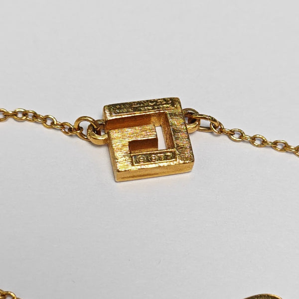 G Cube Metal Gold Necklace
