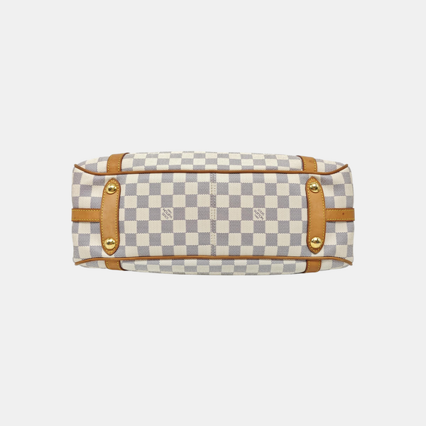 STRESA Damier Azur Coated Canvas White