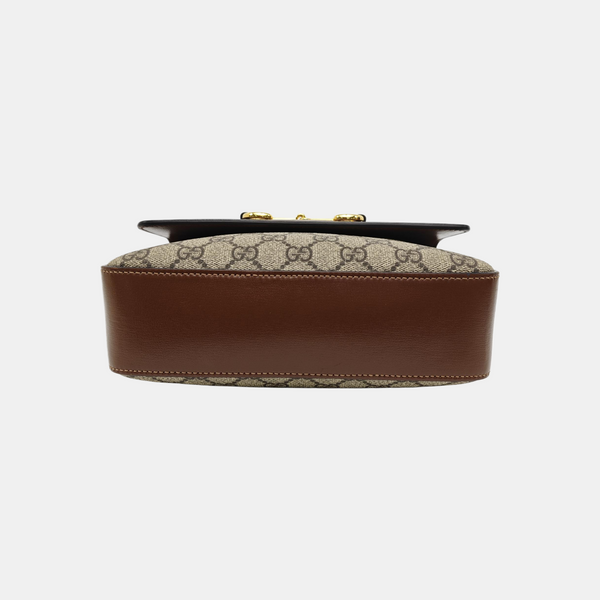 Horsebit 1955 Small Coated Canvas Beige
