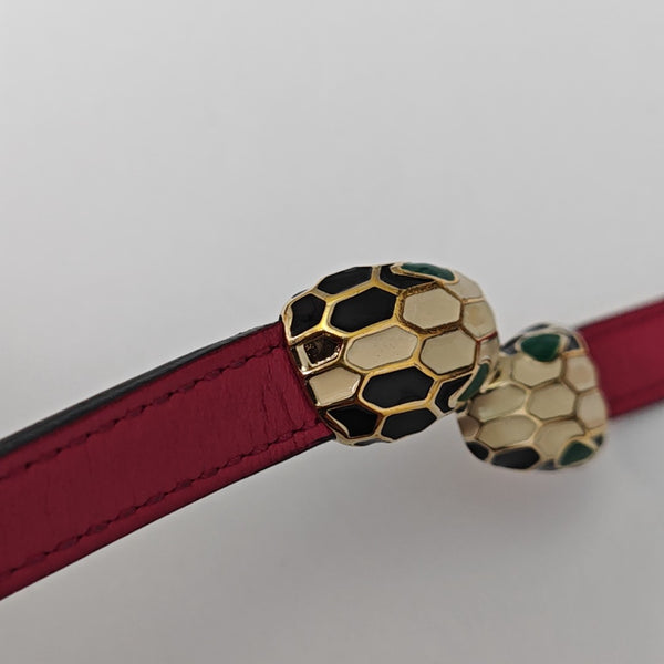 SERPENTI Leather Red Bangle
