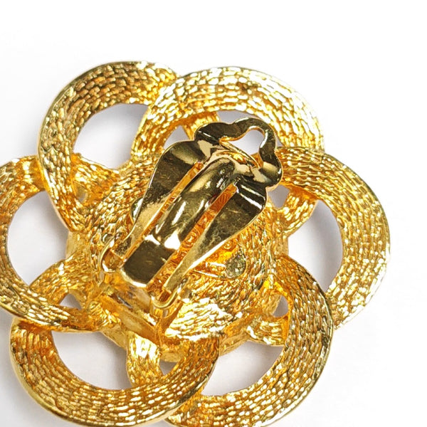 Metal Gold Clip On Earrings