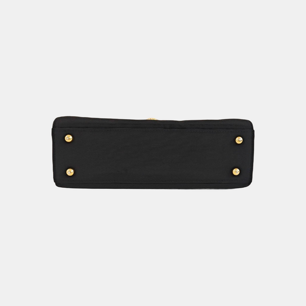 Fabric Top Handle Bag Black