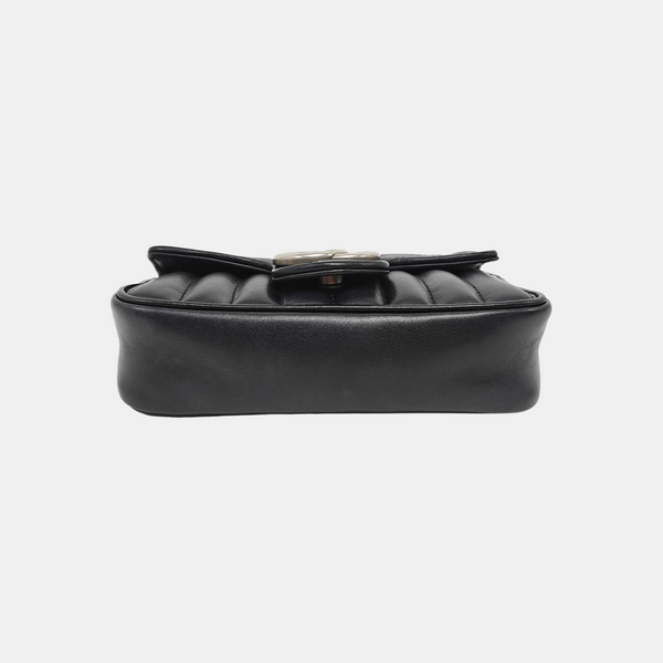 GG Marmont Mini Quilted Calfskin Black