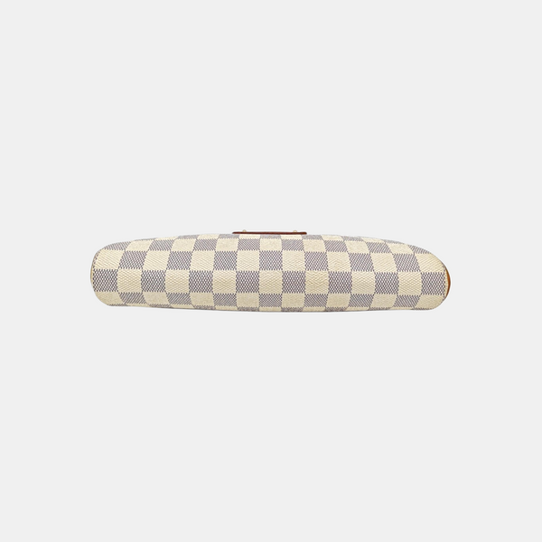 EVA Damier Azur Coated Canvas White