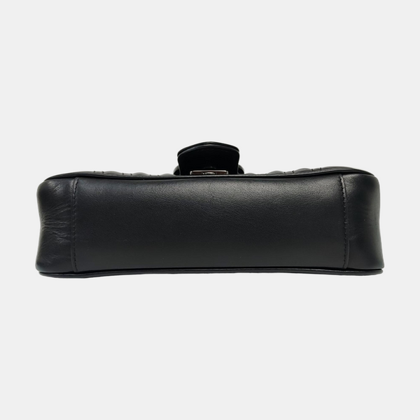 GG Marmont Small Quilted Calfskin Black