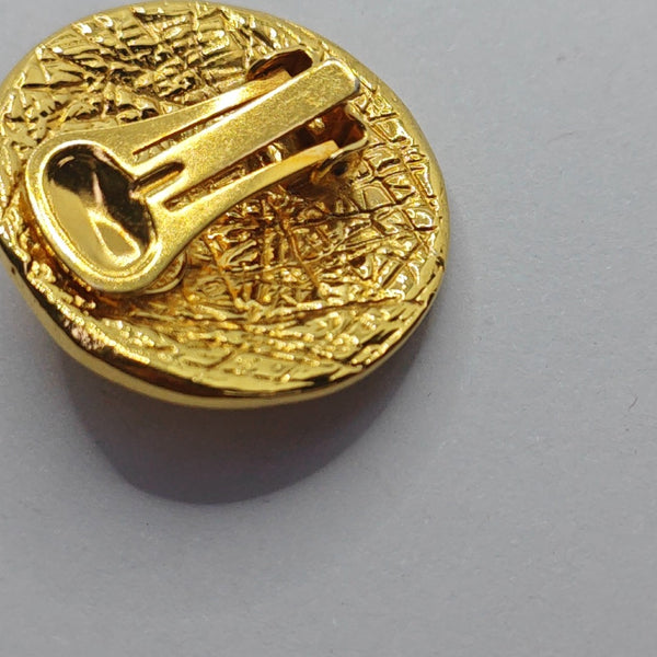 Metal Gold Clip On Earrings