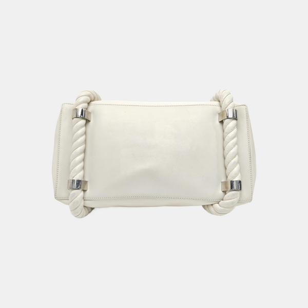Calfskin Top Handle Bag White