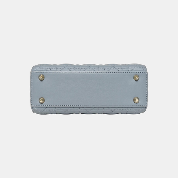 Lady Dior Small Cannage Lambskin Blue