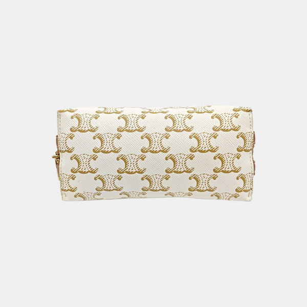 Coated Canvas Shoulder Bag White