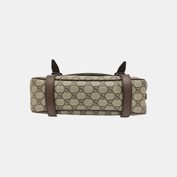 Monogram Coated Canvas Crossbody Bag Brown