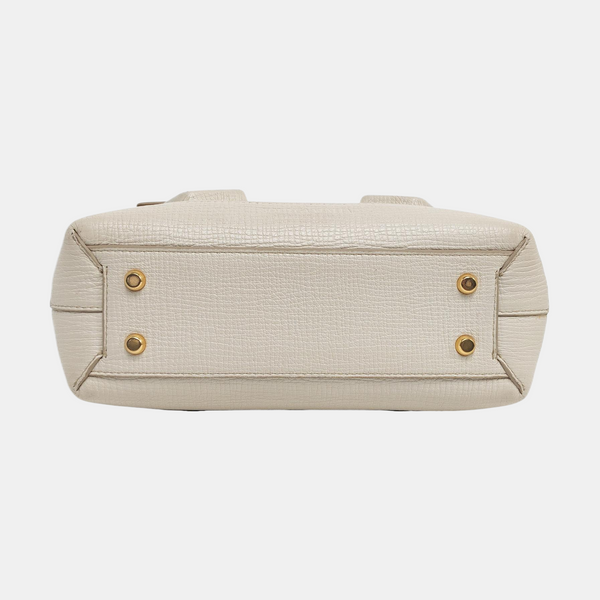 Authenticated pre-owned Arco Mini Calfskin White - Top Handle Bag at Looply