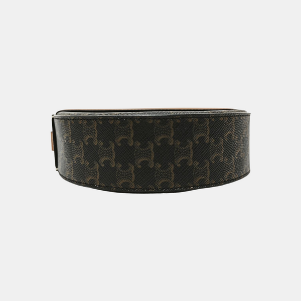 TRIOMPHE ROUND Mini Coated Canvas Brown