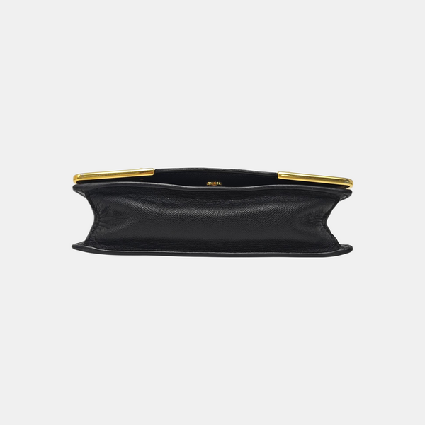 Saffiano Calfskin Shoulder Bag Black
