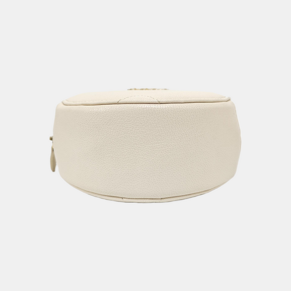 CHANEL 19 Small Quilted Lambskin White