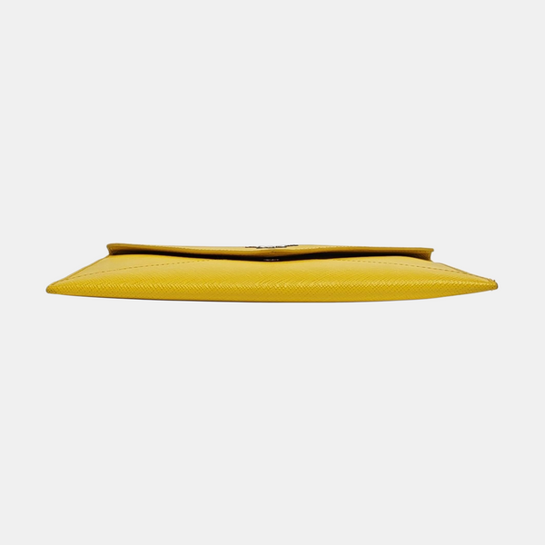 Calfskin Card Holder Yellow