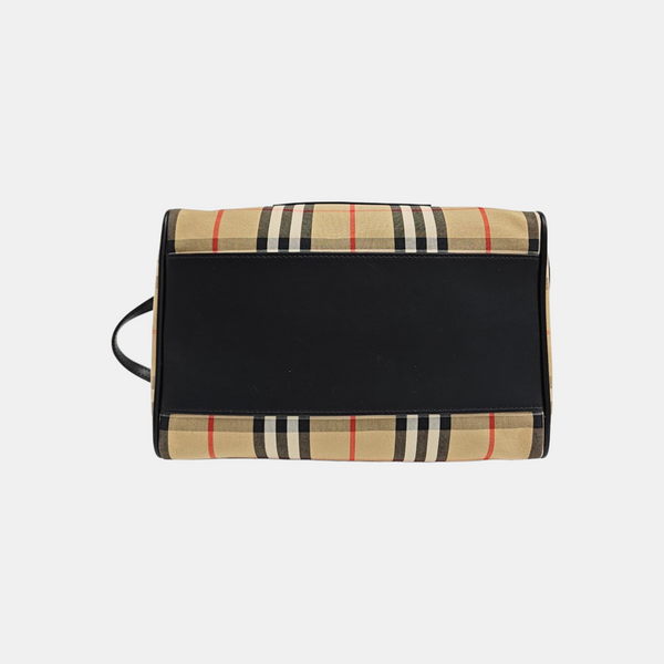 Canvas Top Handle Bag Brown