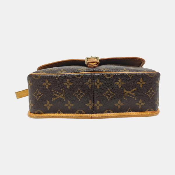 SOLOGNE PM Monogram Coated Canvas Brown