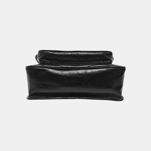 NIKI Medium Chevron Calfskin Black